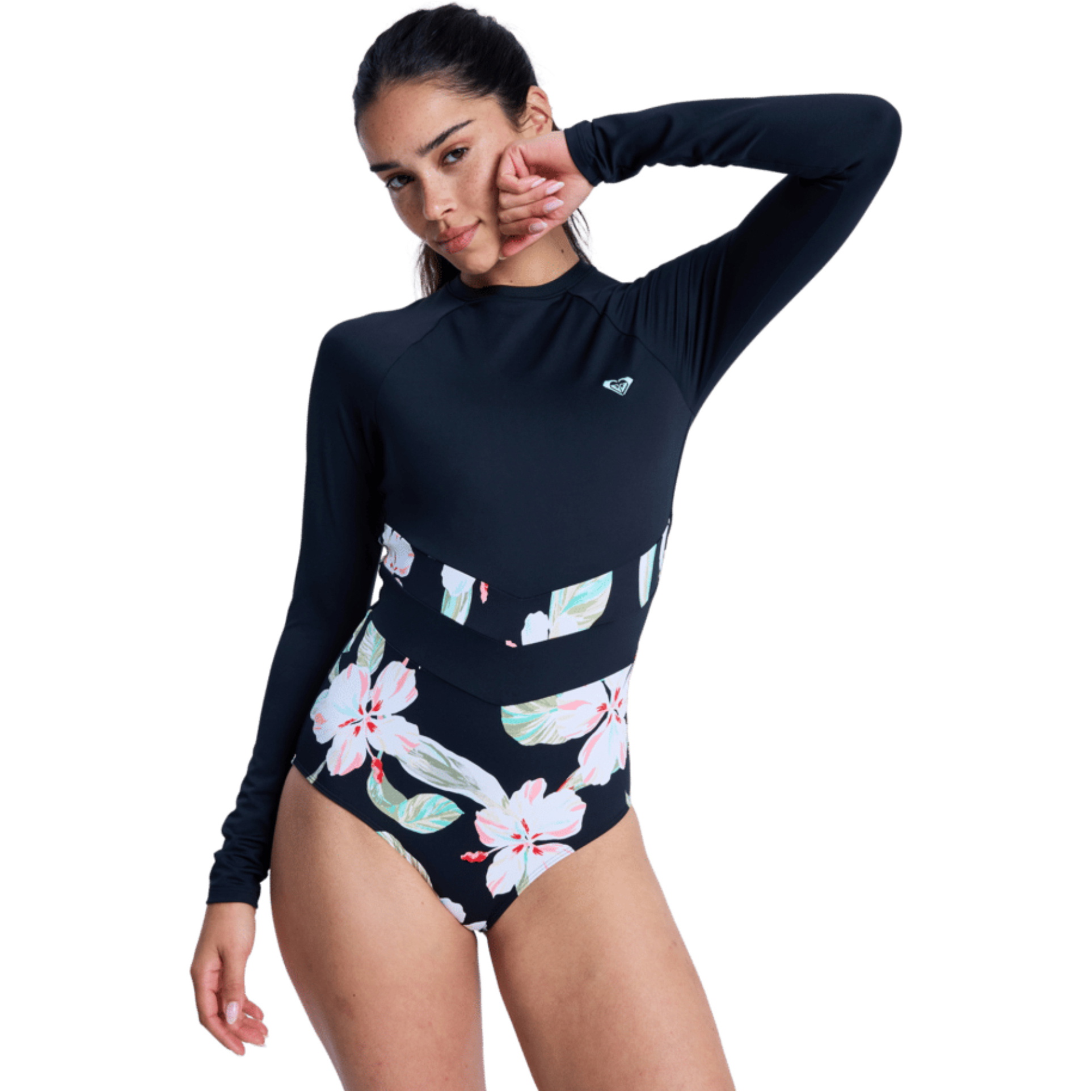 2026 Roxy Womens The Rider Long Sleeve Surfsuit ERJWR03900 - Anthracite Spring Charming